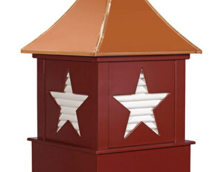 Alpha Red and White small copper and vinyl cupolas