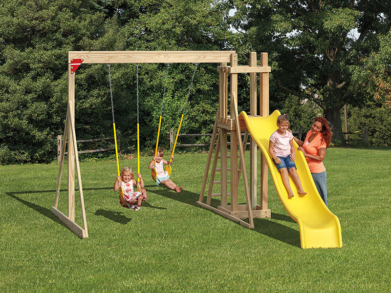 Vinyl & Wood Swing Sets Kids Outdoor Entertainment Penn Dutch
