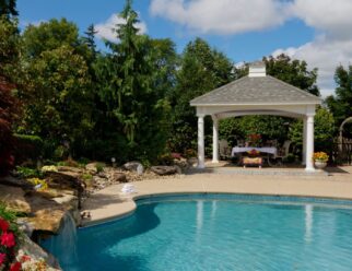 10’ x 12’ White Vinyl Hampton Pavilion With Cupola, and Asphalt Shingles