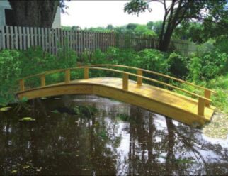 12’ Wood Narrow Japanese Bridge