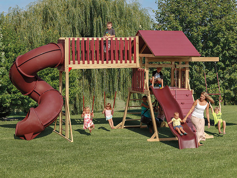 Vinyl & Wood Swing Sets Kids Outdoor Entertainment Penn Dutch