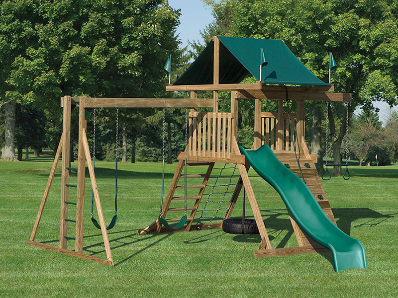 Vinyl & Wood Swing Sets Kids Outdoor Entertainment Penn Dutch