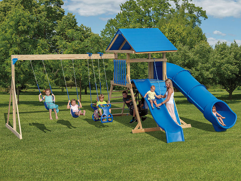 Vinyl & Wood Swing Sets Kids Outdoor Entertainment Penn Dutch