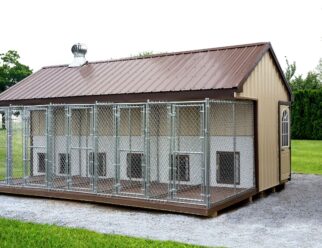 8x22 Six Cage Outdoor Dog Kennel