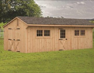 12' x 30' Oak Frame Manor Style Board and Batten Shed
