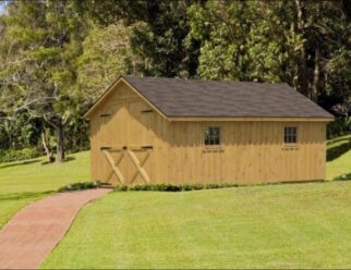 12' x 20' Cape Style Wood Shed