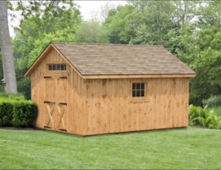 12' x 16' Cape Style Wood Shed