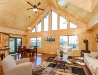 28×52 Mountaineer Deluxe Cabin Interior - Living Room