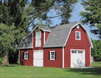 Red Wood Two Story Elite Dutch Big Backyard Barn