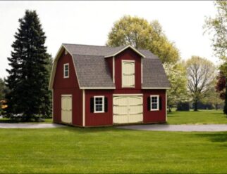 Red Wood Two Story Dutch Style Backyard Barn