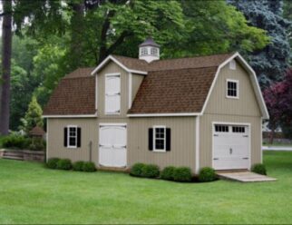 Beige Vinyl Two Story Elite Dutch Big Barn