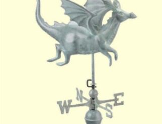#9672V1 Dragon Dimensions: 30"L x 18"H x 19"W (wingspan) Blue Verde Copper