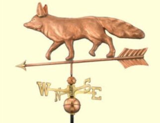 #655P Fox Dimensions: 33"L x 19"H x 2"W Polished Copper