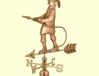 #546P Fireman Dimensions: 26"L x 26"H x 2”W Polished Copper