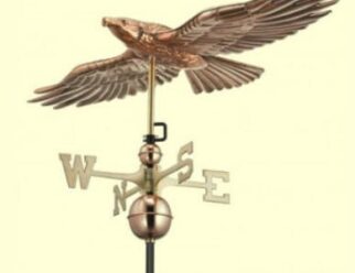 #9699P Soaring Hawk Dimensions: 30"L x 11"H x 40"W (wingspan) Polished Copper