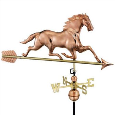 #580PA Horse w/ Arrow Dimensions: 45"L x 18"H x 4"W Polished Copper