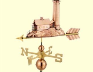 #624P Lighthouse Dimensions: 27"L x 16"H x 6"W Polished Copper