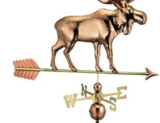 #9557PA Moose w/ Arrow Dimensions: 37"L x 22"H x 3"WPolished Copper