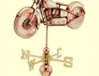 #669P Motorcycle Dimensions: 22"L x 13"H x 5"W Polished Copper