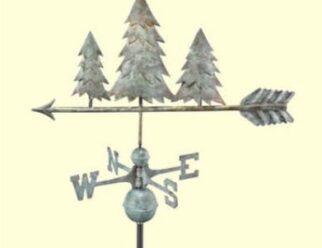 #625V1 Pine Trees Dimensions: 32"L x 19"H x 2”W Blue Verde Copper