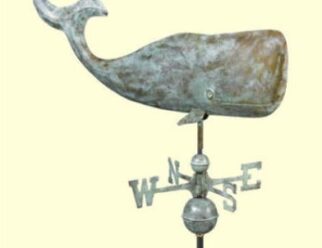#505V1 37" Whale Dimensions: 37"L x 16"H x 4”W Blue Verde Copper