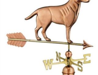 #560PA Labrador Retriever w/ ArrowDimensions: 33"L x 19"H x 2”WPolished Copper