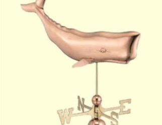 #9660P 28” Whale Dimensions: 28"L x 15"H x 4"W Polished Copper