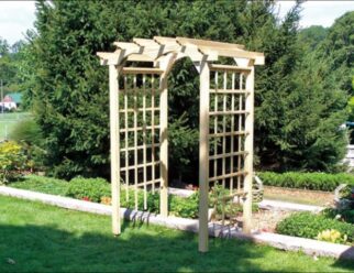 ARB15 Starburst 48” Round Top Arbor 48” Wide Opening ~ 42” Wide Panels 42” Deep ~ 54” Wide