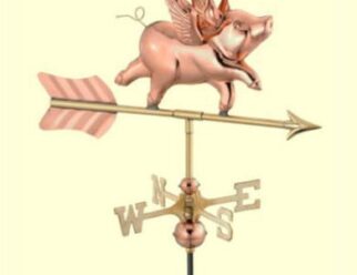 #8840P Flying Pig - Dimensions: 12"L x 8"H (Also available in Blue Verde) #8840V1