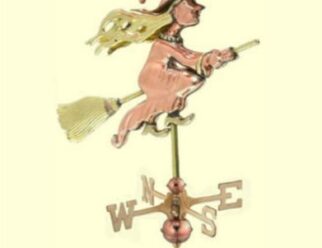 #8849P Witch - Dimensions: 16"L x 14"H x 3"W (Polished Copper)