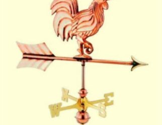 #802P Rooster - Dimensions: 10"L x 11"H : Arrow 21"LAlso available in Blue Verde #802V1