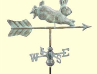 #809V1 Rabbit - Dimensions: 11.5"L x 8"H : Arrow 21"L (Blue Verde Copper)