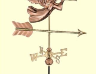 #819P Angel - Dimensions: 14"L x 8"H : Arrow 21"L (Polished Copper)