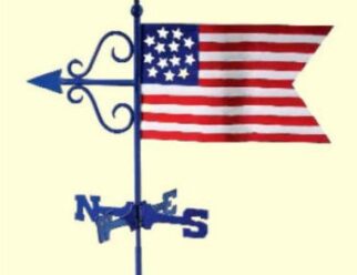 #836 American Flag Dimensions: 24"L x 11"H (Painted Aluminium)