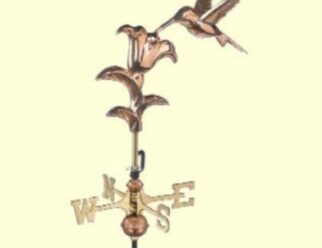 #8807P Hummingbird - Dimensions: 14.5"L x 15.5"H x 8"W (wingspan) Polished Copper