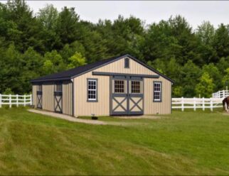 Modular – Trailside 30 x 24 Trailside Center Aisle Horse Barn