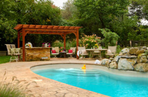 10’ x 14’ Traditional Wood Pergola With Canyon Brown Stain