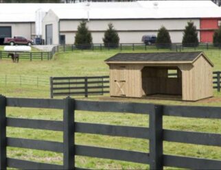 Modular – 10 x 18 Run-In Barn W/ Oak Kick boards