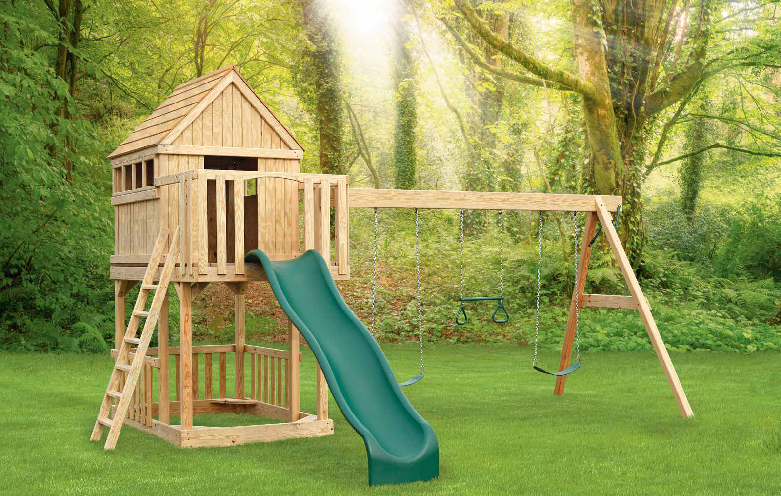 playset with sandbox