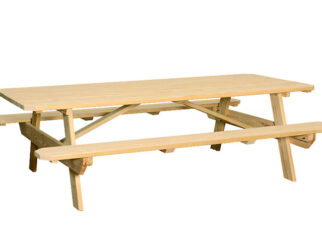 WO-PiT-43x96 - 3.5’ x 8’ Table with Benches Attached