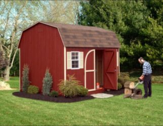 10’ x 12’ x 6’6” Dutch Barn – Wooden Amish Built Shed