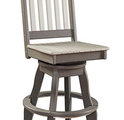 #4400 Swivel Patio Side Chair 19” W x 25” D x 51” H