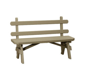 GA-BeB-28 28″ Garden Bench with Back