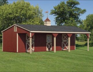 Horse barn shed