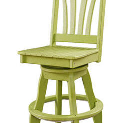 #4600 Swivel Patio Side Chair 19” W x 25” D x 51” H