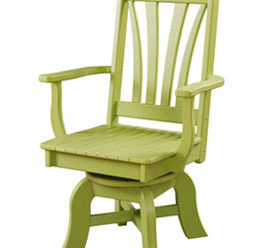 #2653 Swivel Dining Arm Chair 25” W x 24” D x 39” H