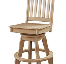 #4300 Swivel Patio Side Chair 19” W x 25” D x 51” H