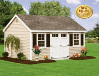 12’ x 16’ Cape Style Vinyl Shed