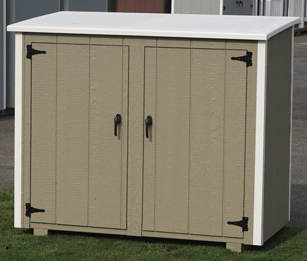 Large 2-can Shed with PVC Lid