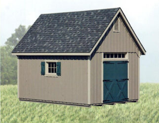 12' x 16' Board and Batten White River Series Style Shed